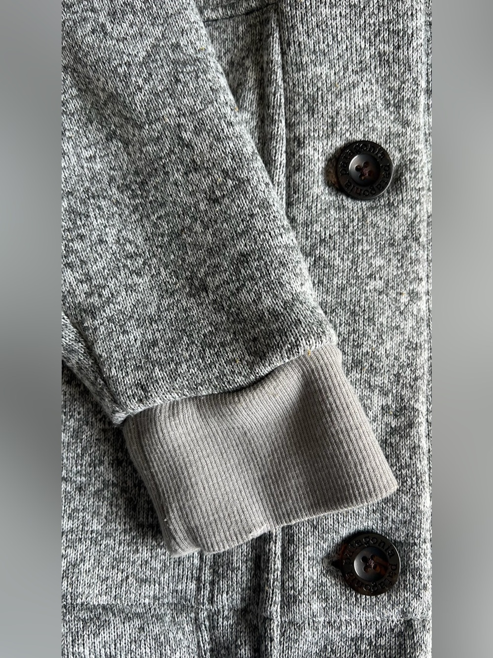 Patagonia Better Sweater Hooded Coat Jacket Gray Recycled Fleece Button Front S - Picture 12 of 16